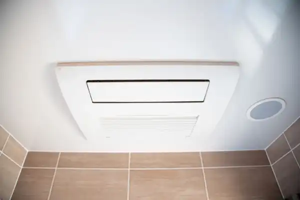 A dehumidifier attached to a wall